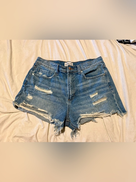 Sneak Peek Pants - Sneak Peek Distressed Light Blue Ripped Denim Shorts